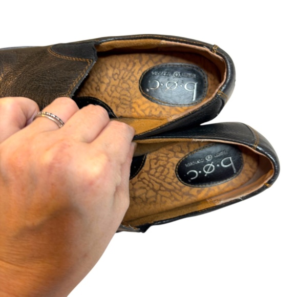 Black Pebble Leather Slip On Shoe Booties - Picture 13 of 16